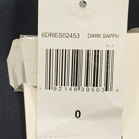 A.L.C. Alessia Navy Asymmetrical Dress with Black Lace - Picture 10 of 11